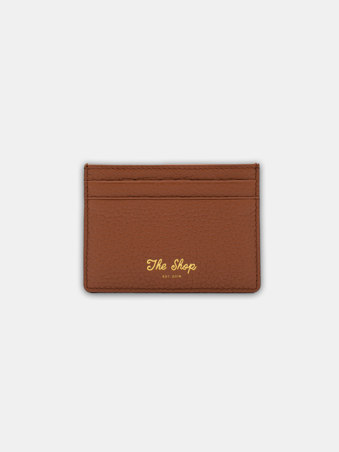 The Shop Leather Card Holder Tan - Front