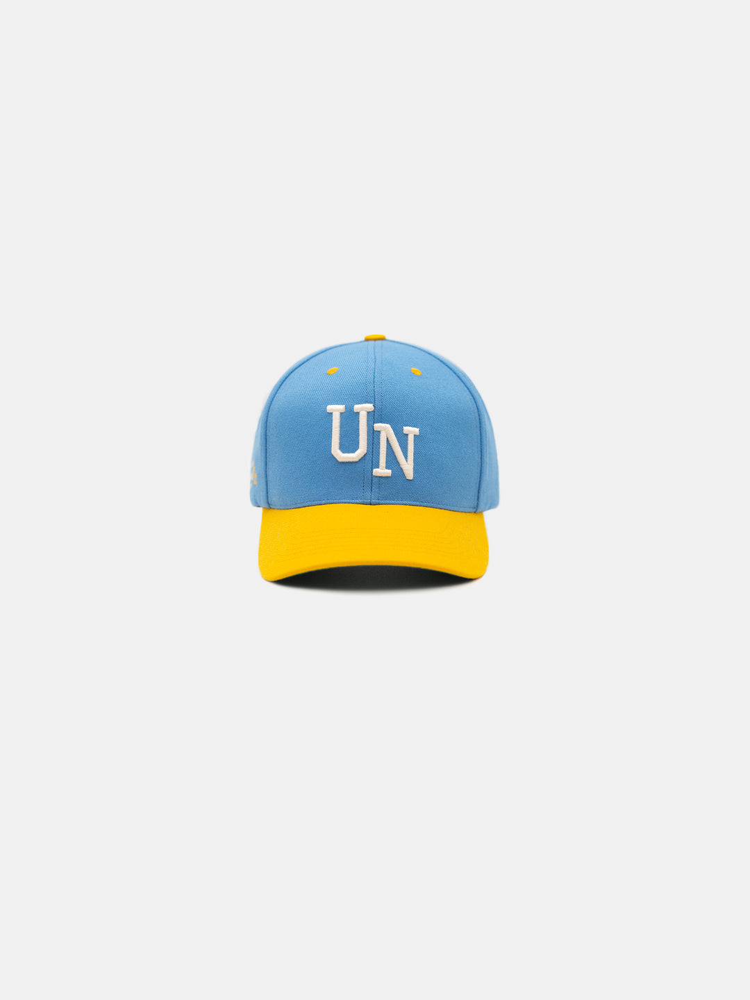 front of Chosen UN Snapback Hat Blue/Yellow