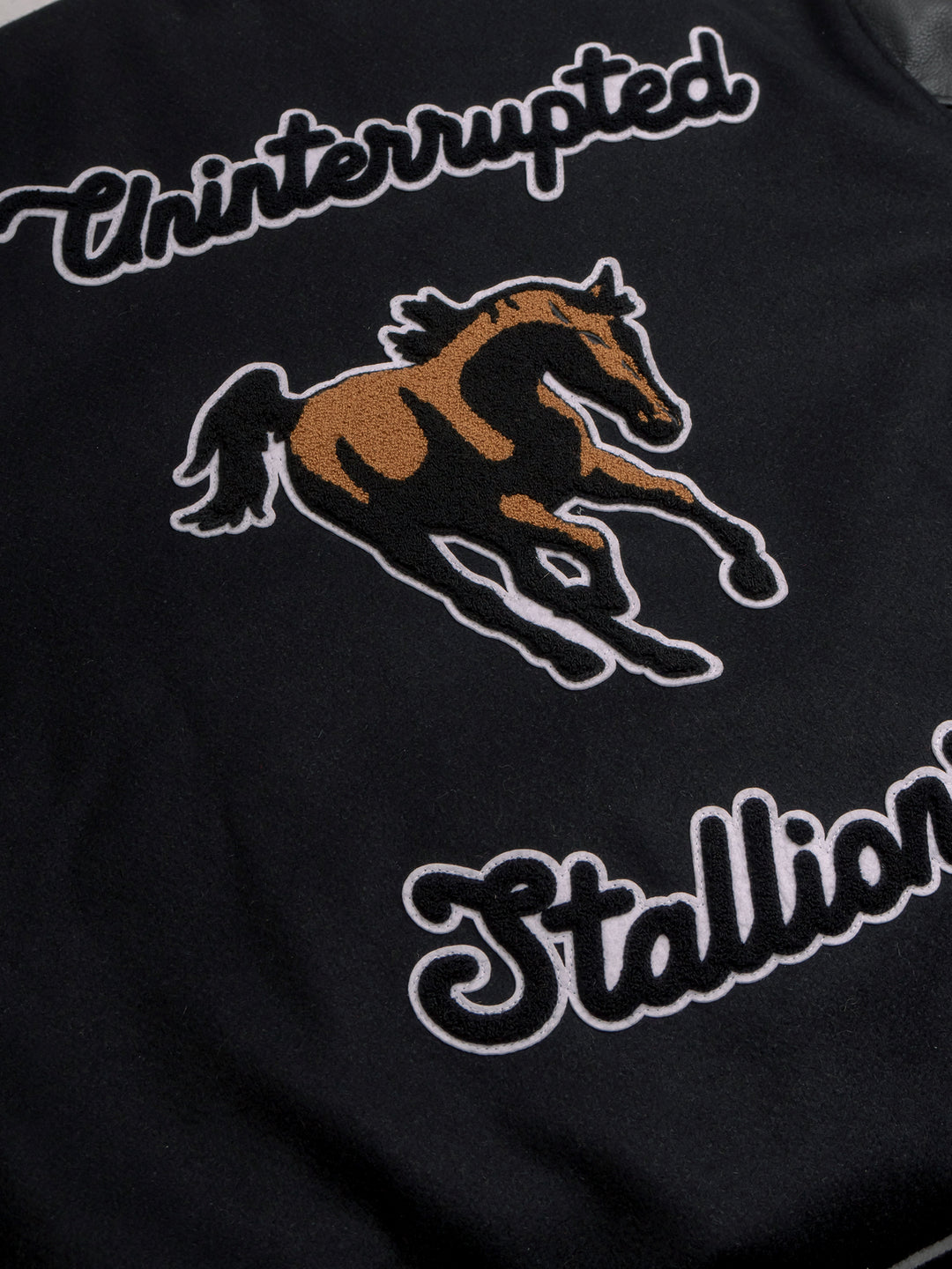 close up of the back patches