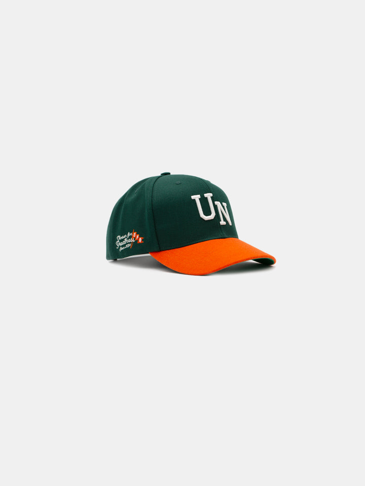 side of Chosen UN Snapback Hat Green/Orange