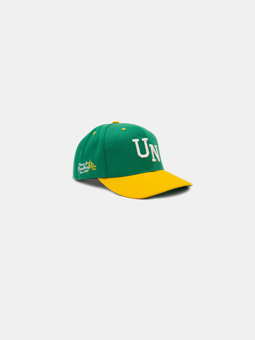 side of Chosen UN Snapback Hat Kelly Green/Yellow