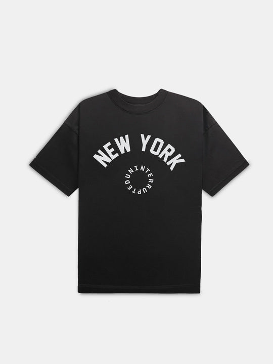 New York Circle Logo Tee Black