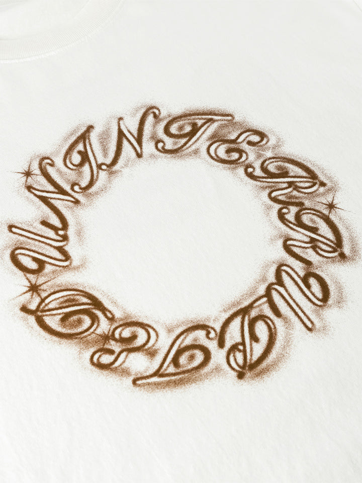300 Club Airbrush Graphic Tee Ivory - Detail