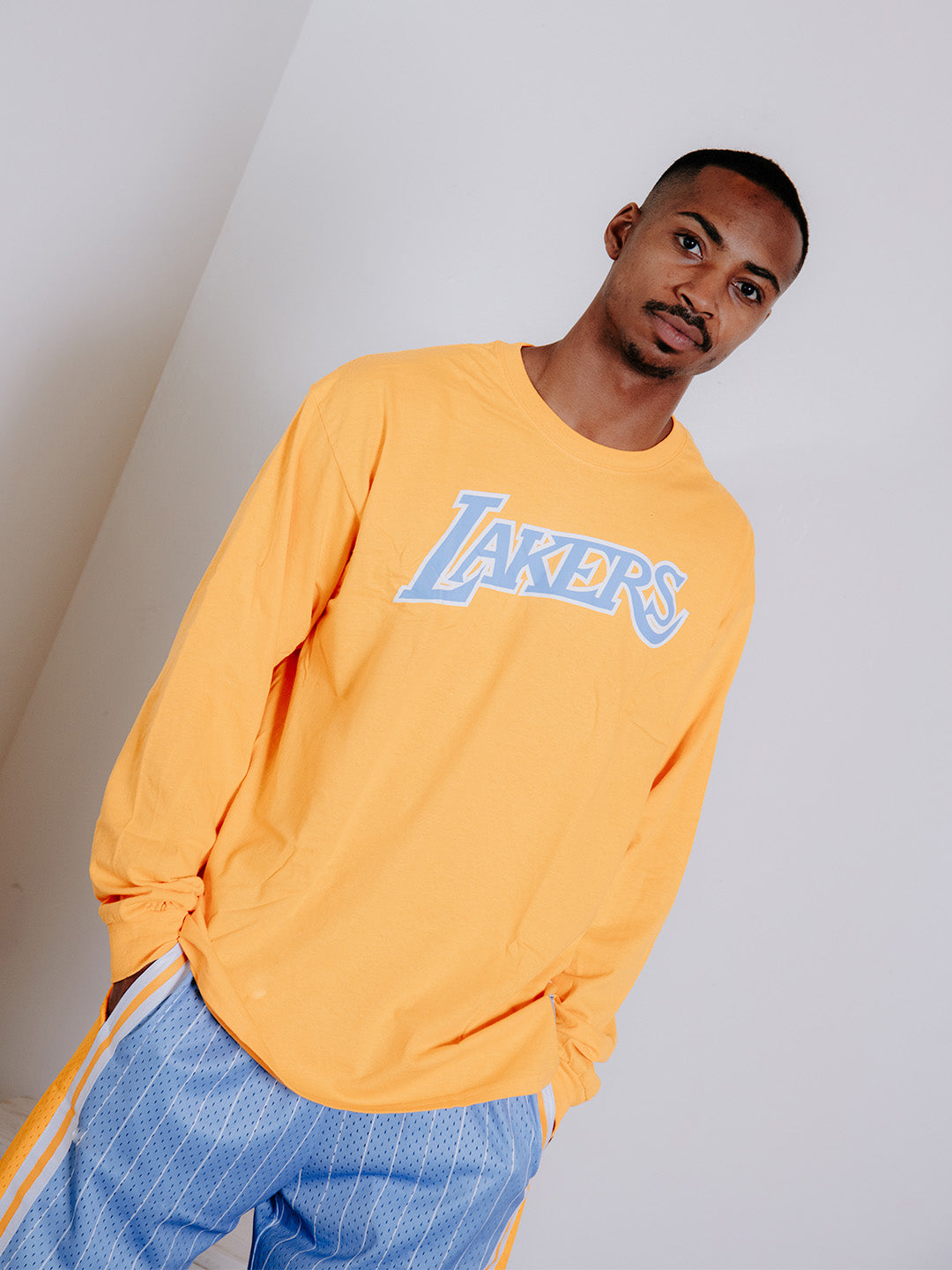 UNINTERRUPTED X Mitchell & Ness Legends Long Sleeve Tee Lakers - On Body