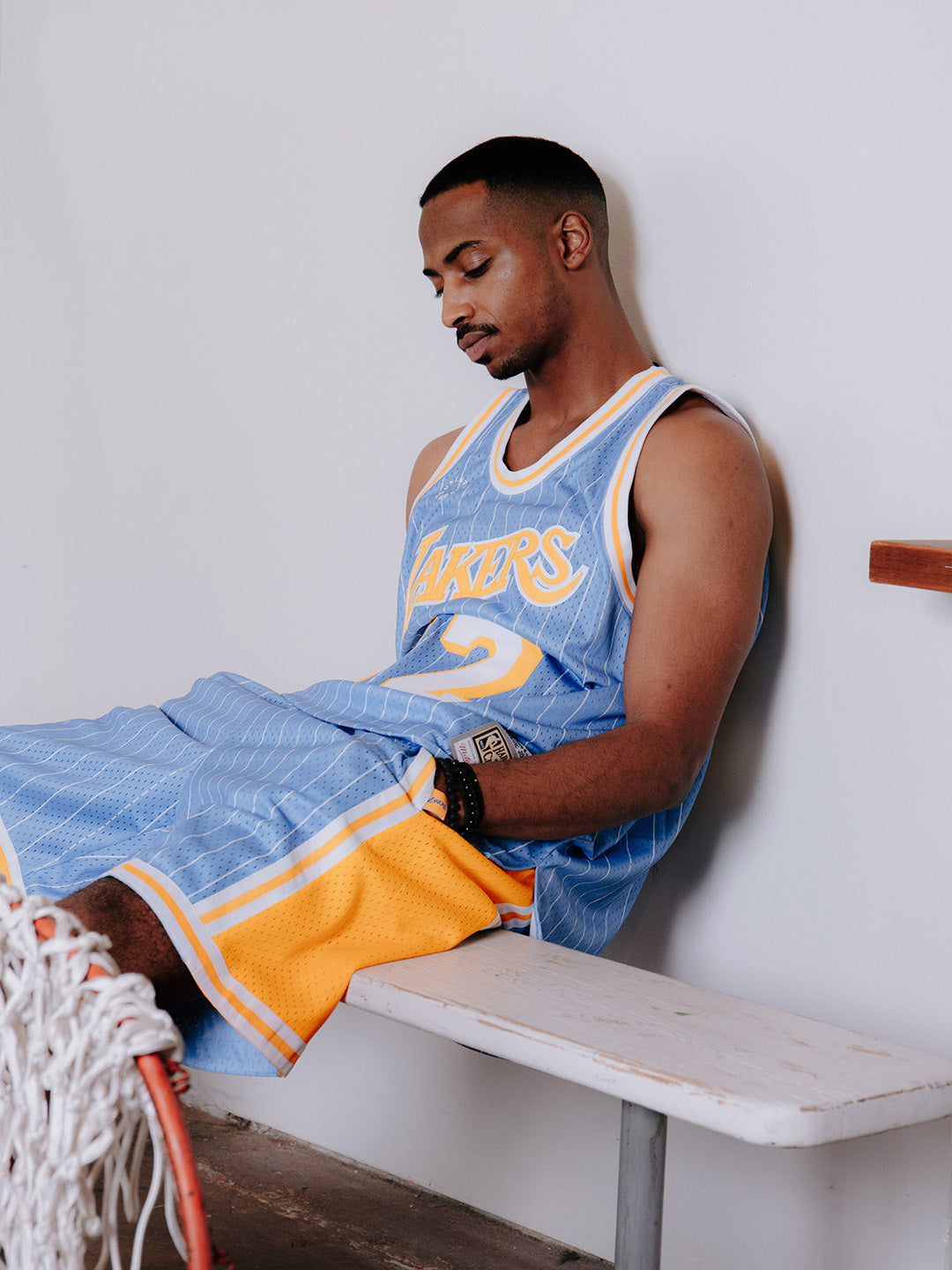 UNINTERRUPTED X Mitchell & Ness Legends Shorts Lakers - On Body