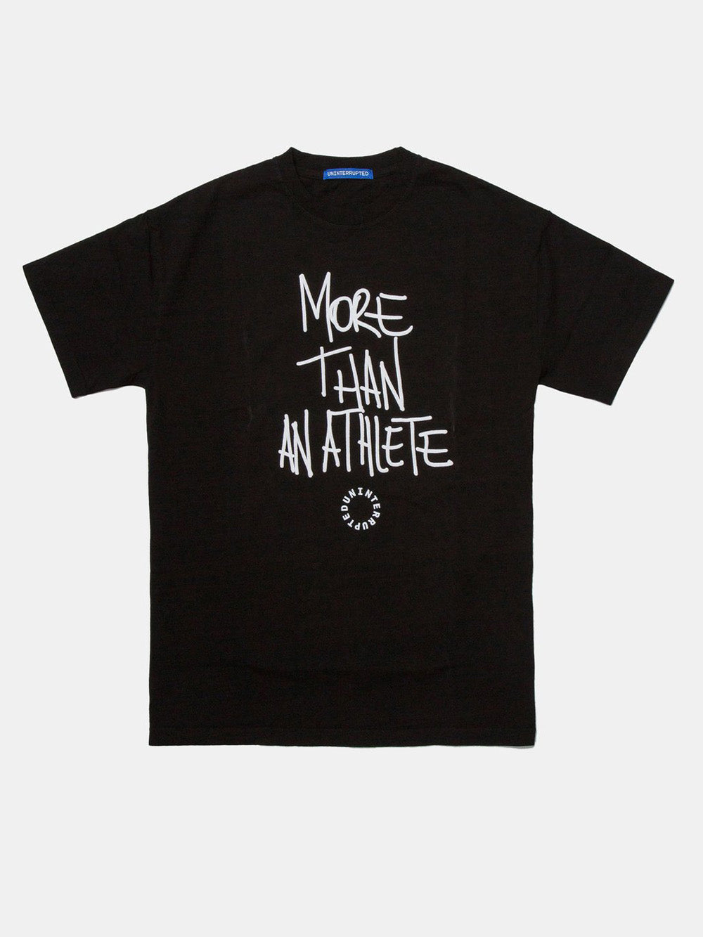 More Than An Athlete Venice Tee Black - front of tshirt