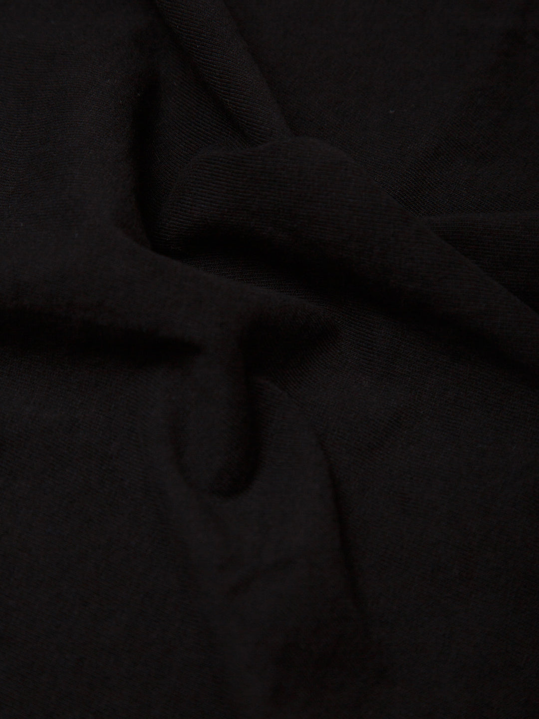 More Than An Athlete Venice Tee Black - closeup of fabric