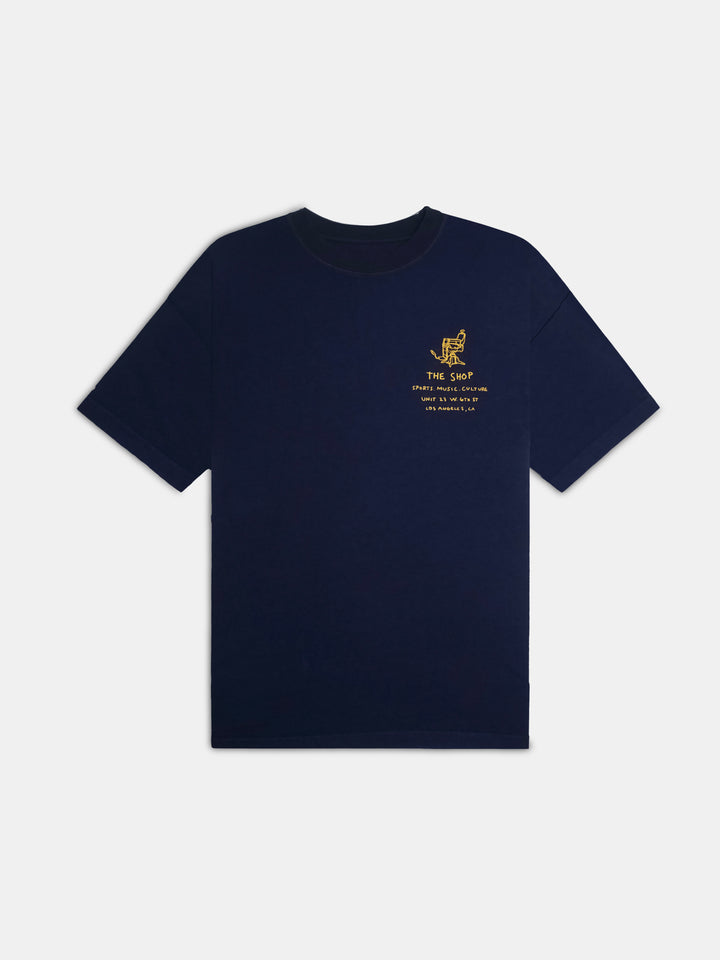 The Shop By Hand Tee True Navy - Front