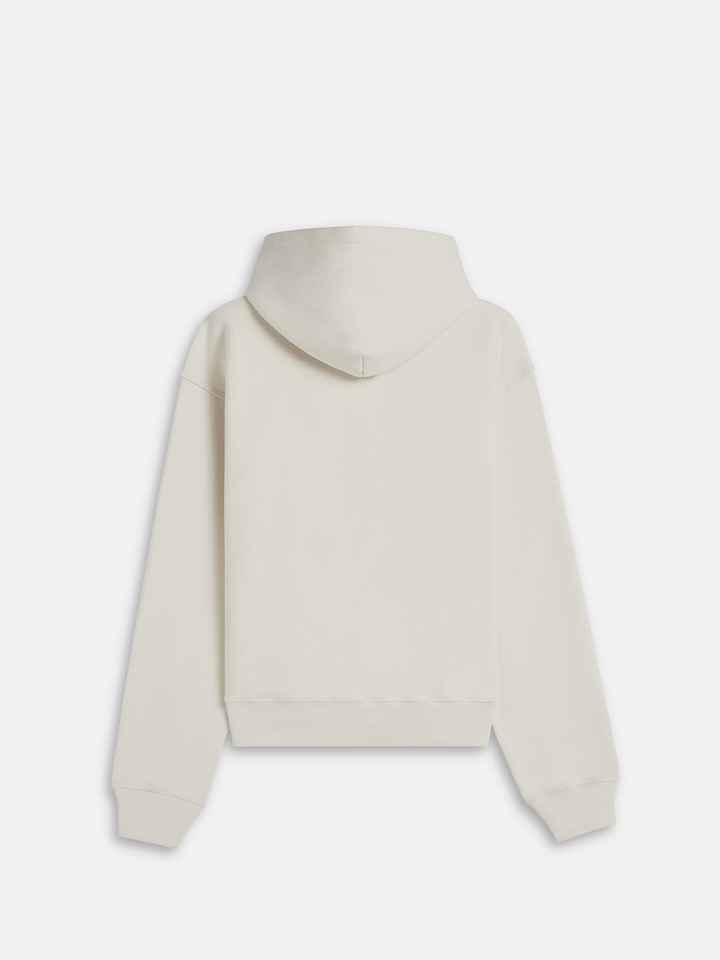 Fundamentals Brushed Fleece Hoodie Ivory - Back