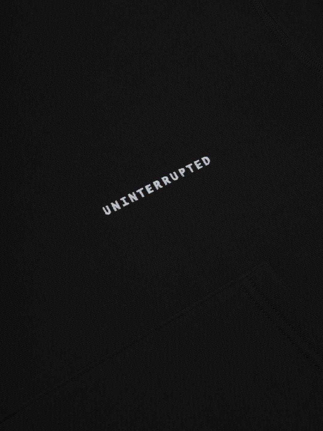 Fundamentals Brushed Fleece Hoodie Black - Detail