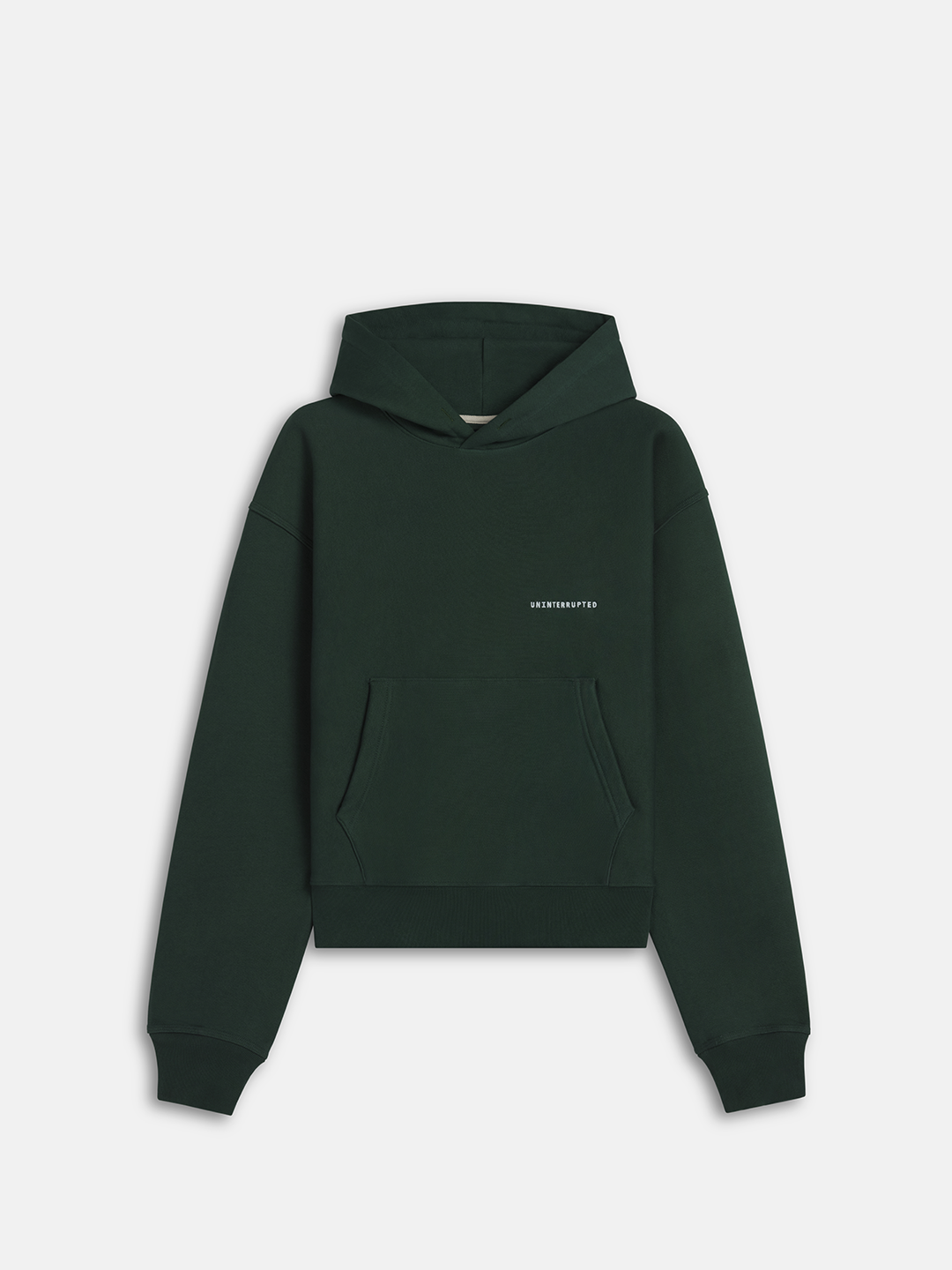 Fundamentals Brushed Fleece Hoodie Forest Green - Front