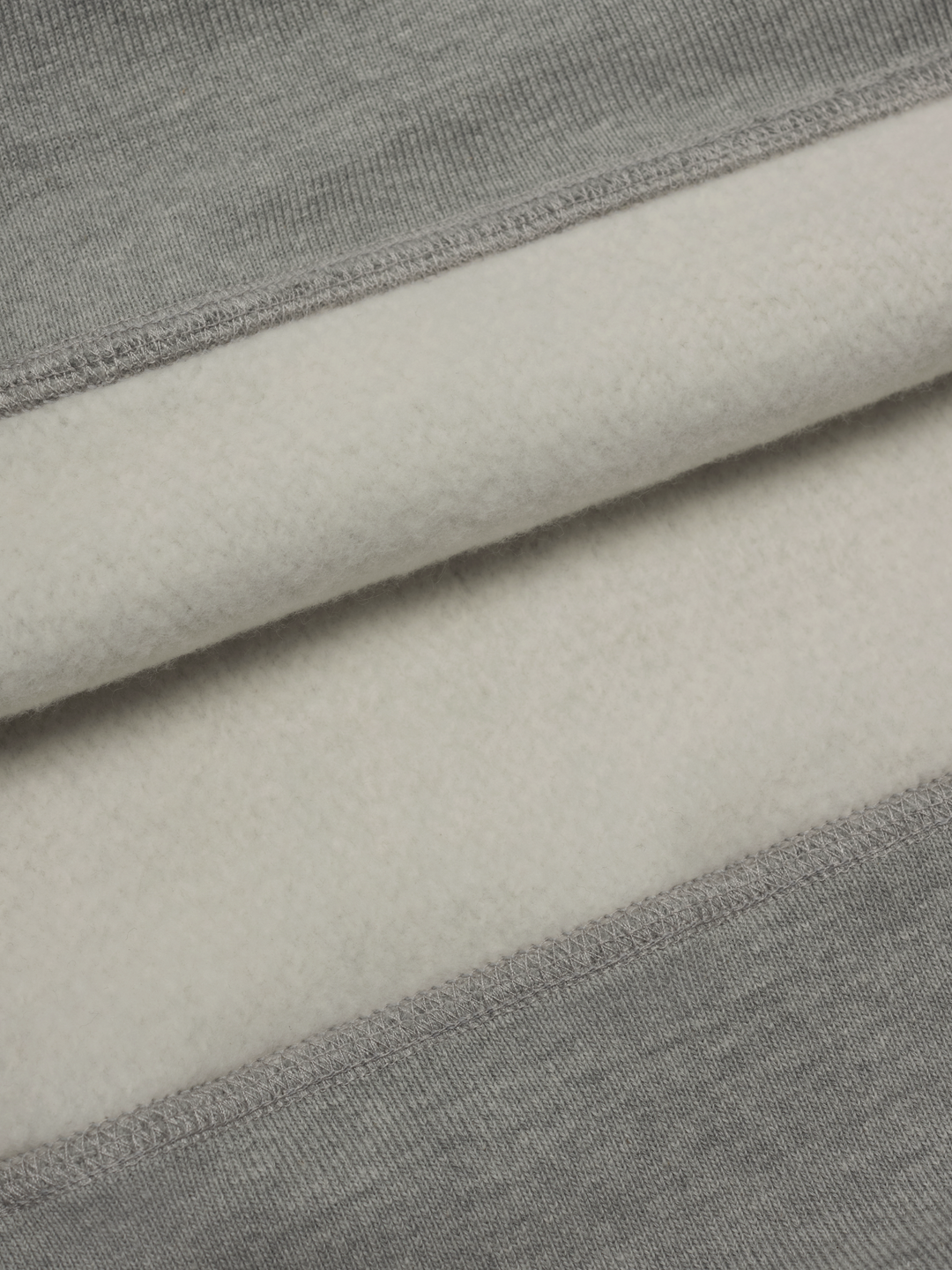 Fundamentals Quarter Zip Brushed Fleece Grey - Detail