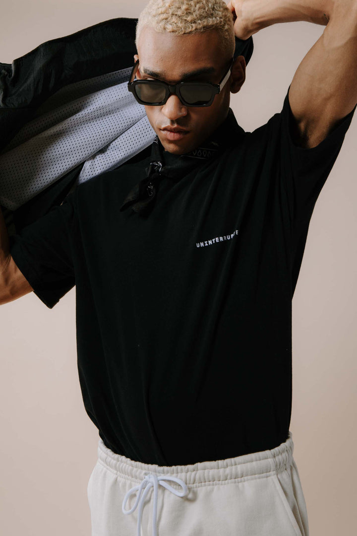 Fundamentals Jersey Tee Black - On Body