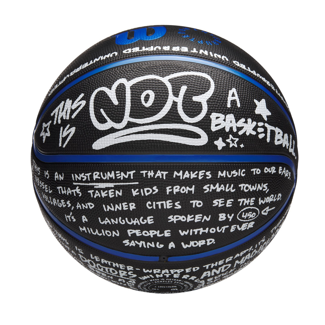 UNINTERRUPTED X Wilson More Than A Basketball - view of the basketball with handwriting