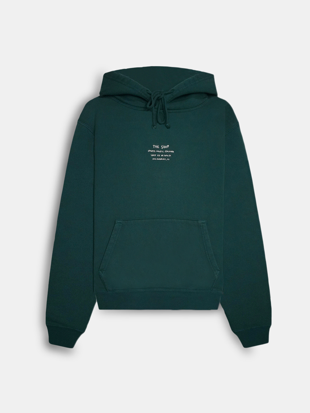 The Shop By Hand Fleece Hoodie Forest Green - Front